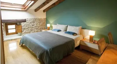 Cama o camas de una habitación en Casa Rural Lakoak