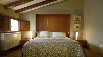 Cama o camas de una habitación en Casa Rural Lakoak