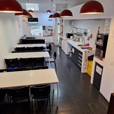 Una cocina o zona de cocina en Hostel Casa Ibarrola