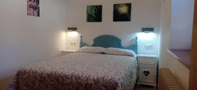 Cama o camas de una habitación en Vivienda Benasque Ibonet