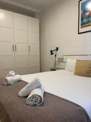 Cama o camas de una habitación en Apartamento Larraina
