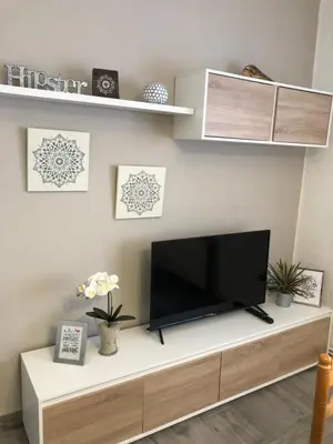 Una televisión o centro de entretenimiento en Apartamento Elizondo Giltxaurdi