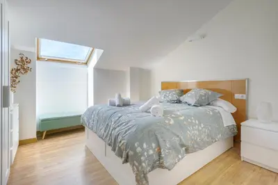 Cama o camas de una habitación en Atico Abi Villanua