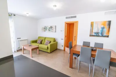 Zona de estar de Casa Tío Pepe Valderrobres