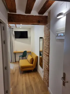 Zona de estar de Hostal La Rúa