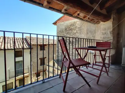 Un balcón o terraza de Loft Apartamento Rural La Fresneda - Casa Vidal