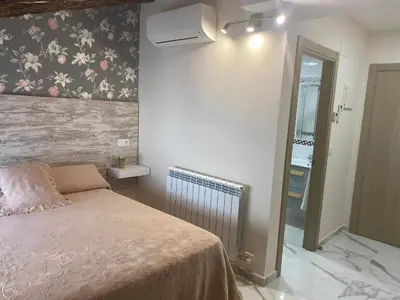 Cama o camas de una habitación en Casa Molinero Abiego