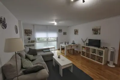 Una televisión o centro de entretenimiento en Apartamento Buruntzali