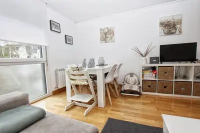 Una televisión o centro de entretenimiento en Apartamento Buruntzali
