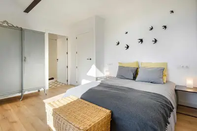 Cama o camas de una habitación en La Borda del Pueyo, borda rural pirineo aragonés