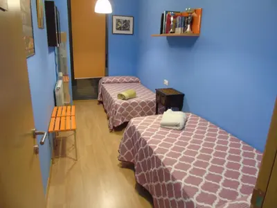 Cama o camas de una habitación en Apartamentos Mequedo