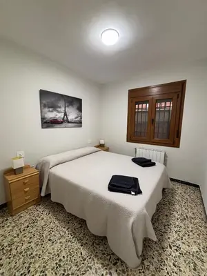 Cama o camas de una habitación en Casa Ángeles