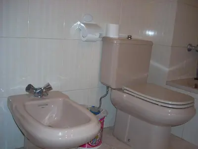 Un baño de Apartamentos Los Tilos