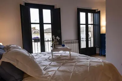 Cama o camas de una habitación en Ca la Cinta de Maldà