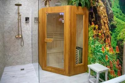 Un baño de APARTAMENTO ESTRELLA SAUNA SPa JACUZZI