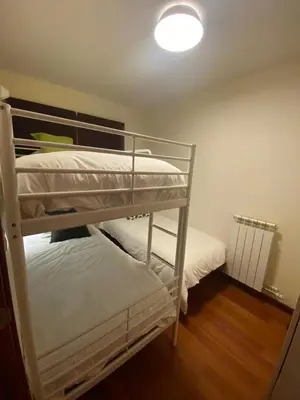 Cama o camas de una habitación en Bajo con terraza y vistas a las montaña en Formigal