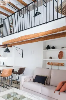 Zona de estar de Apartaments la Rambla - Licorella - 4 persones