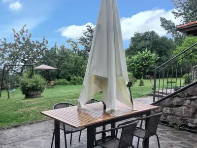 Jardín al aire libre en Cozy Apartment in Ardanué with View