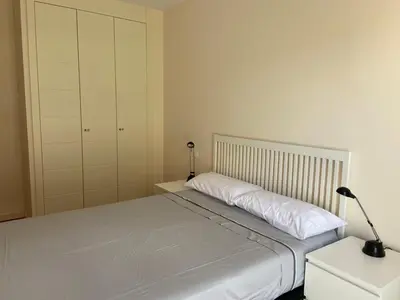Cama o camas de una habitación en Apartamento Pirineos, Urb Las Margas Golf