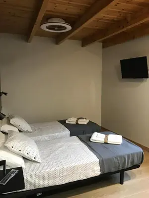 Cama o camas de una habitación en Parada de Txambonet 2