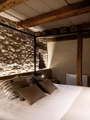 Cama o camas de una habitación en Casa Rural Aracanciás