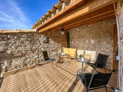Zona de estar de El Forn de Freixenet - Casa Rural Completa