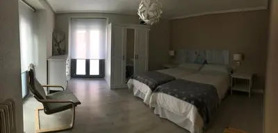 Cama o camas de una habitación en Apartamento Estiviellas, Pirineo