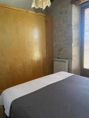 Cama o camas de una habitación en Casa Rural en el Matarraña.