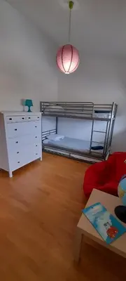 Cama o camas de una habitación en Villa Montes Pirineos