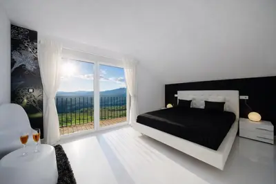 Cama o camas de una habitación en Casa Rural La Esencia