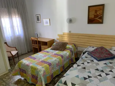 Cama o camas de una habitación en Ermita del Carmen Híjar
