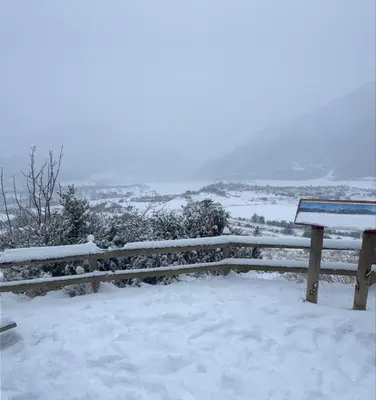 Dúplex Rural Casa Bergua en invierno
