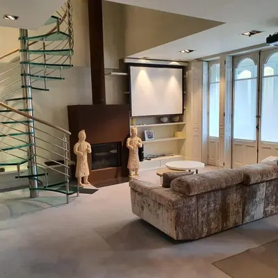 Zona de estar de Lujoso duplex en la Plaza del Ayuntamiento