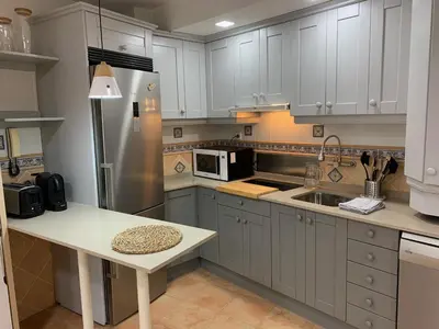 Una cocina o zona de cocina en Apartament reformat i acollidor a Vielha, ben ubicat