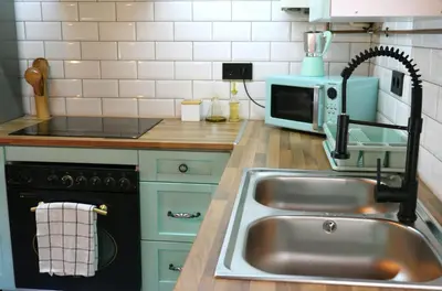 Una cocina o zona de cocina en Greta, apartament cèntric i amb encant