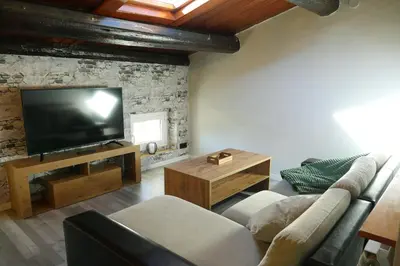 Una televisión o centro de entretenimiento en Greta, apartament cèntric i amb encant