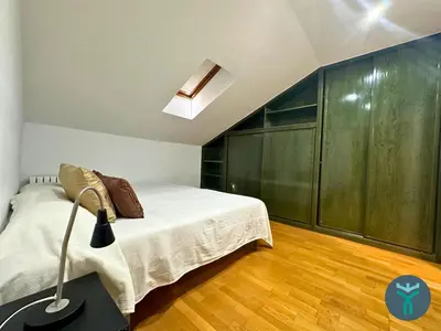 Cama o camas de una habitación en Dos Torres Ático Dúplex - Céntrico con Vistas a la Ciudad