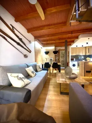 Zona de estar de CAL DOMÈNEC RIALP - Dúplex con encanto - Se admiten mascotas
