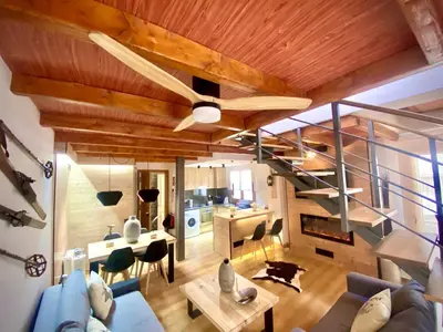 Zona de estar de CAL DOMÈNEC RIALP - Dúplex con encanto - Se admiten mascotas