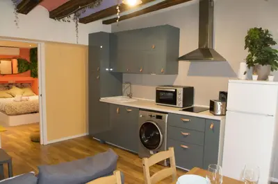 Una cocina o zona de cocina en Apartamenticos San Pablo I