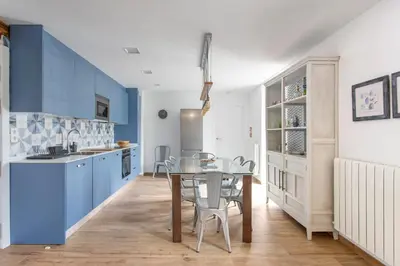 Una cocina o zona de cocina en Apartamentos turísticos Rurales ITURBURUARENA