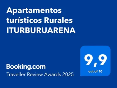 Certificado, premio, señal o documento que está expuesto en Apartamentos turísticos Rurales ITURBURUARENA