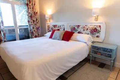 Cama o camas de una habitación en Prados de Velarta