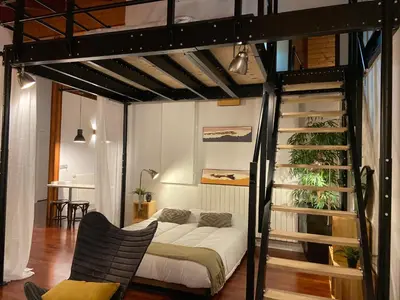 Cama o camas de una habitación en Rooftop Alfonso