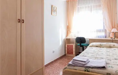Cama o camas de una habitación en Stunning Apartment In Montalbán