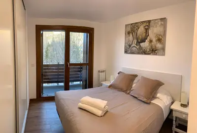 Cama o camas de una habitación en BPIRINEOS-Sierra de Chia