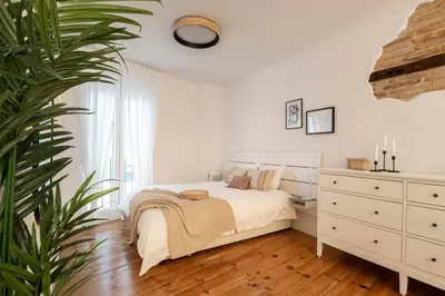 Cama o camas de una habitación en Precioso apartamento recién reformado pleno centro