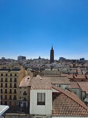 Vista general de Zaragoza o vista desde el apartamento