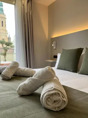 Cama o camas de una habitación en VTZ Hotel San Valero