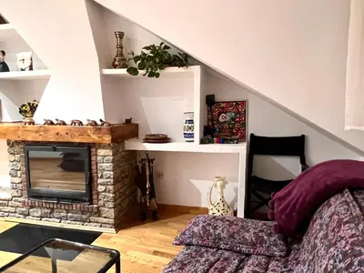 Zona de estar de Apartamento Céntrico con Parking - L'Amfitriona